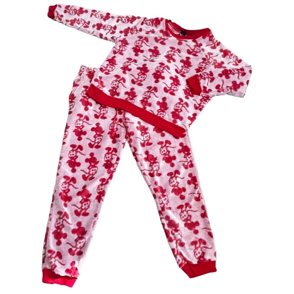 Disney Womens 2-Piece Fleece Jogger Lounge Set red Large